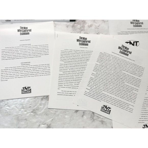 TNT TV Movie Press Kit The Man Who Captured Eichmann 1996 Robert Duvall - Picture 4 of 11